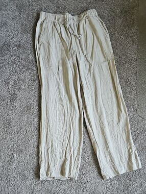 Old Navy Men's Light Beige Drawstring Pants